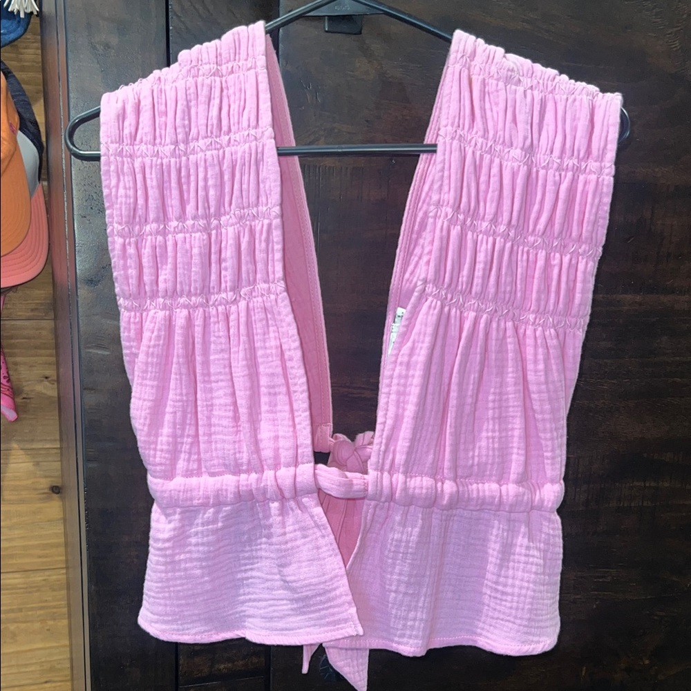 Pink Low cut Crop Top